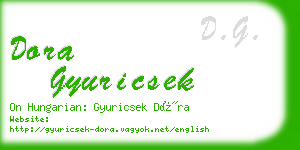 dora gyuricsek business card